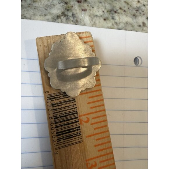 Sonoran Mountain Turquoise Southwestern Cluster Sterling Silver Statement Ring - Picture 11 of 12